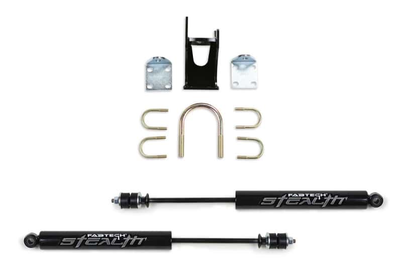 Fabtech — Fabtech 05-21 Ford F250/350 4WD Dual Stealth Steering Stabilizer Kit - Opposing Style
Steering Damper - view 1