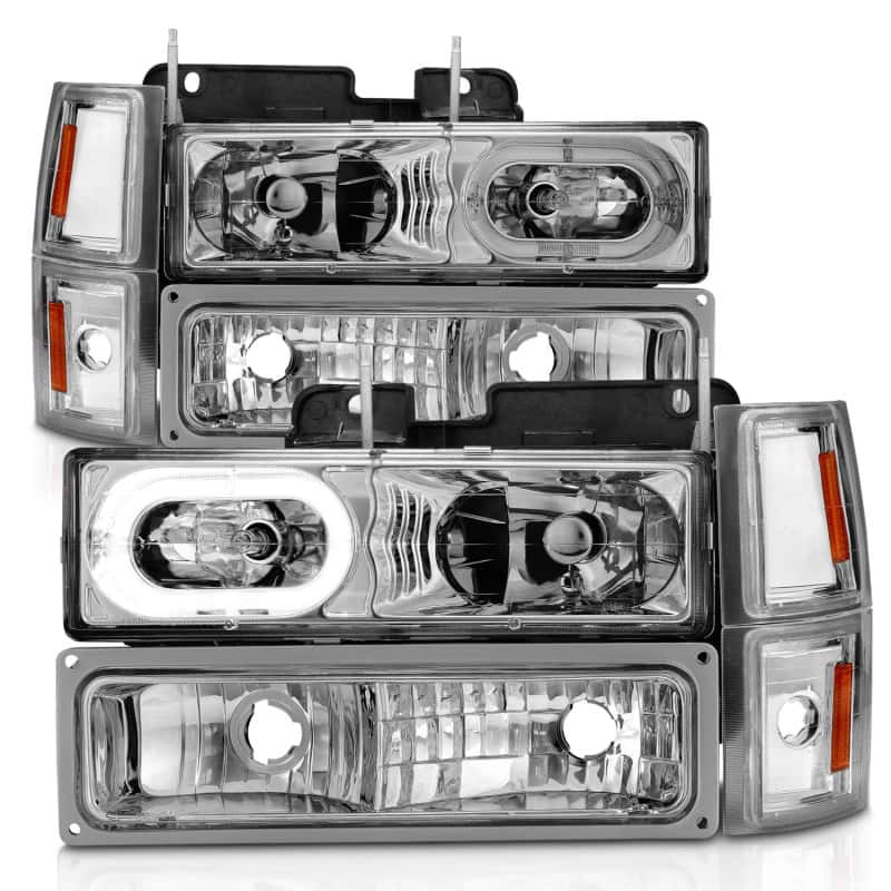 ANZO — ANZO 88-98 Chevrolet C1500 Crystal Headlights Chrome Housing w/ Signal and Side Marker Lights
Head Light Set
HdLtSet - view 8