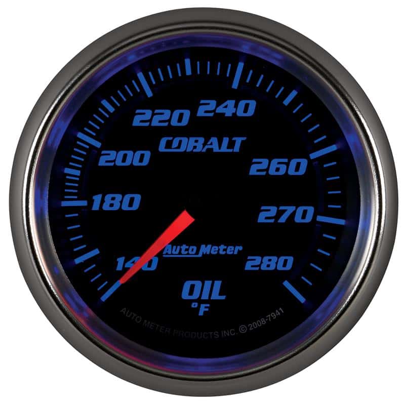 AutoMeter — Autometer Cobalt 66.7mm 140-280 Degree F Mechanical Oil Temperature Gauge
GA 2.6" OT 280F M CB - view 5