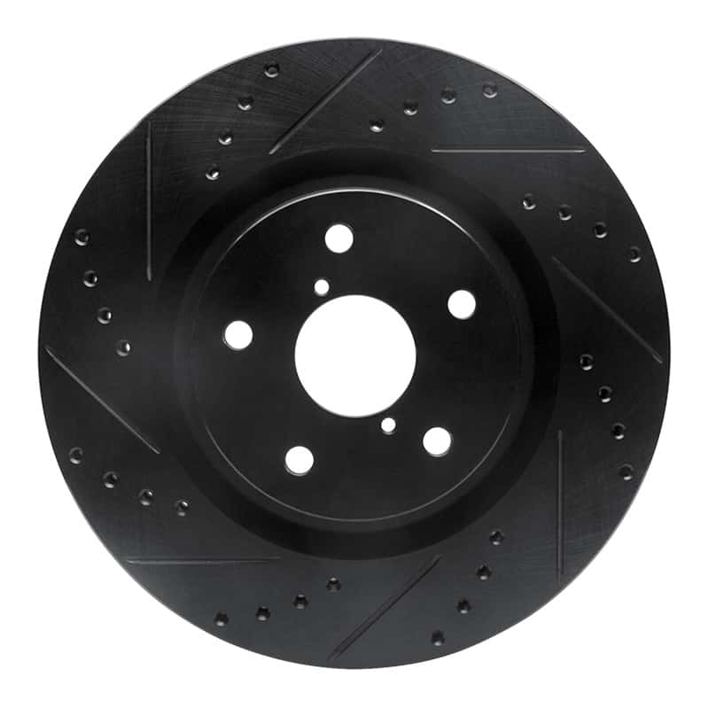 R1 Concepts — R1 -24 Subaru Forester Front Left Drilled & Slotted Black Brake Rotor
R1 Brake Rotor Drill - view 1