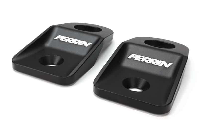 Perrin Performance — PERRIN 08-14 Subaru WRX/STI / 08-11 Impreza / 08-10 Outback Upper Radiator Bracket Set - Black - view 1