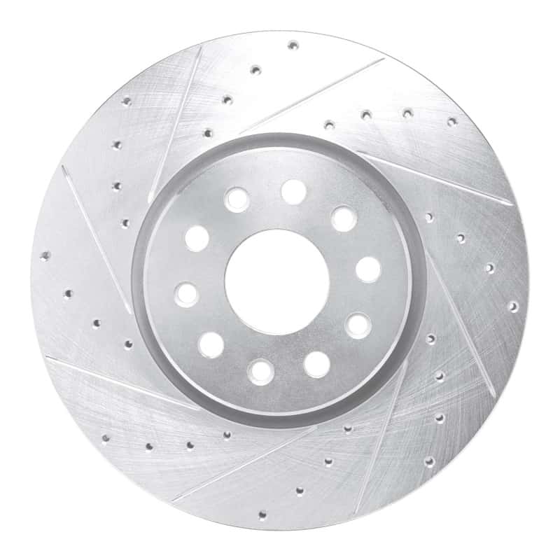 R1 Concepts — R1 21-25 Dodge Charger Daytona Front Left Drilled & Slotted Silver Brake Rotor - view 1