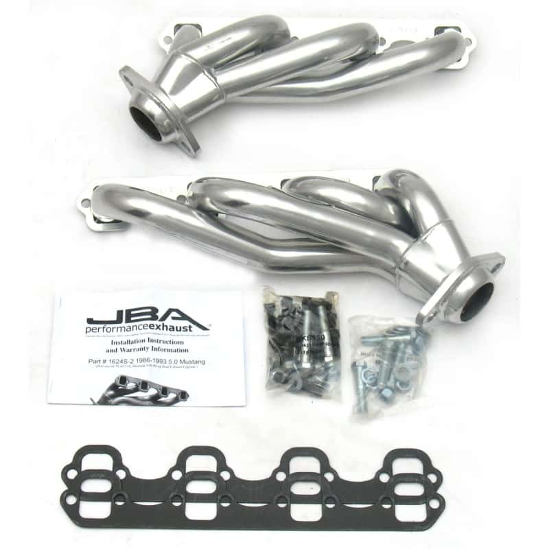 JBA — JBA 86-93 Ford Mustang 5.0L SBF 1-5/8in Primary Silver Ctd Cat4Ward Header
Exhaust Header - view 2