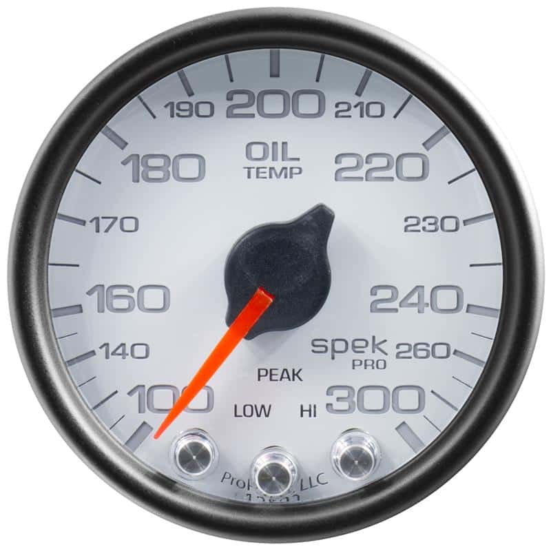 AutoMeter — Autometer Spek-Pro Gauge Oil Temp 2 1/16in 300f Stepper Motor W/Peak & Warn Wht/Blk
GA 2" OILT WCB SPEK - view 2