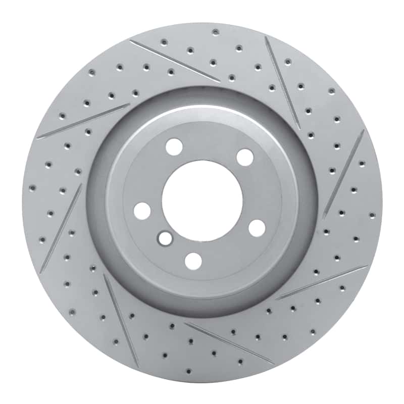R1 Concepts — R1 07-08 BMW Alpina B7 Rear Right Drilled & Slotted Geo-Carbon Rotor - view 1