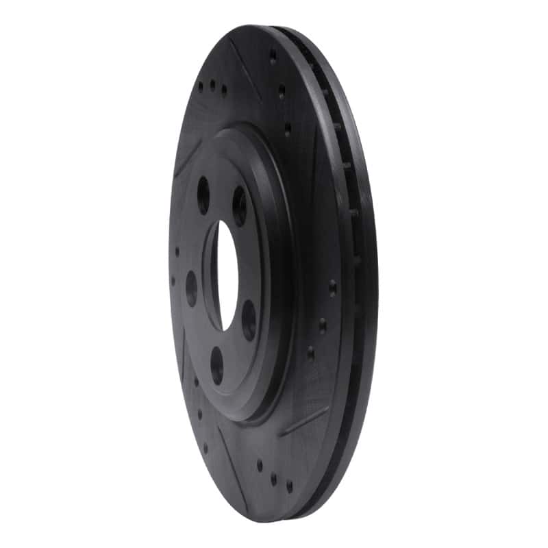 R1 Concepts — R1 00-06 Ford Thunderbird Rear Right Drilled & Slotted Black Brake Rotor
R1 Brake Rotor Drill - view 2
