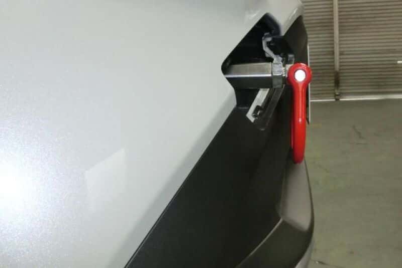 Cusco — Cusco 2019+ Toyota RAV4 (XA5 - 5th Gen) Steel Folding Type Tow Hook Front Only - Red - view 2
