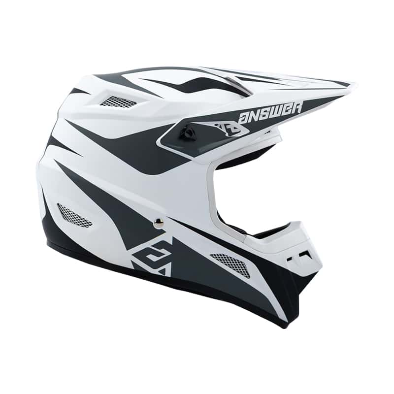 Answer — Answer 26 AR1 Mototown Helmet Glossy White/Grey/Black Youth - Medium - view 2