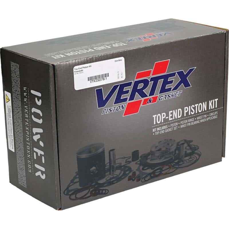 Vertex Pistons — Vertex Piston 14-23 Kawasaki KX 85 85cc Cast Replica Top End Piston Kit - view 5