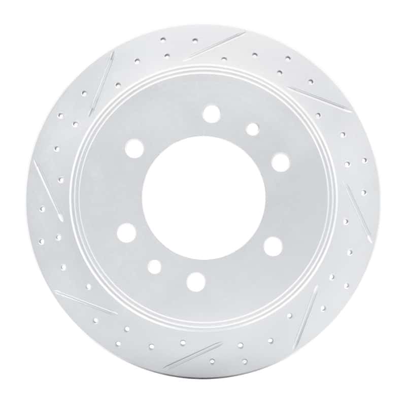 R1 Concepts — R1 06-10 Hummer H3T Rear Left Drilled & Slotted Geo-Carbon Rotor - view 1