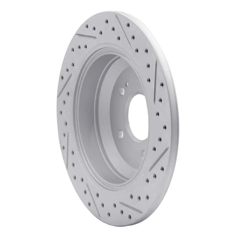 R1 Concepts — R1 18-23 Genesis G70 Rear Right Drilled & Slotted Geo-Carbon Rotor - view 4