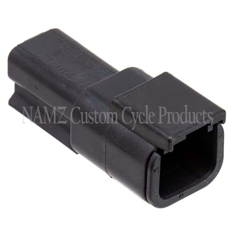 NAMZ — NAMZ Deutsch DTM 2-Position Receptacle w/2 Stamped Terminals & Wedgelock - Black (HD 74102-98BK) - view 1