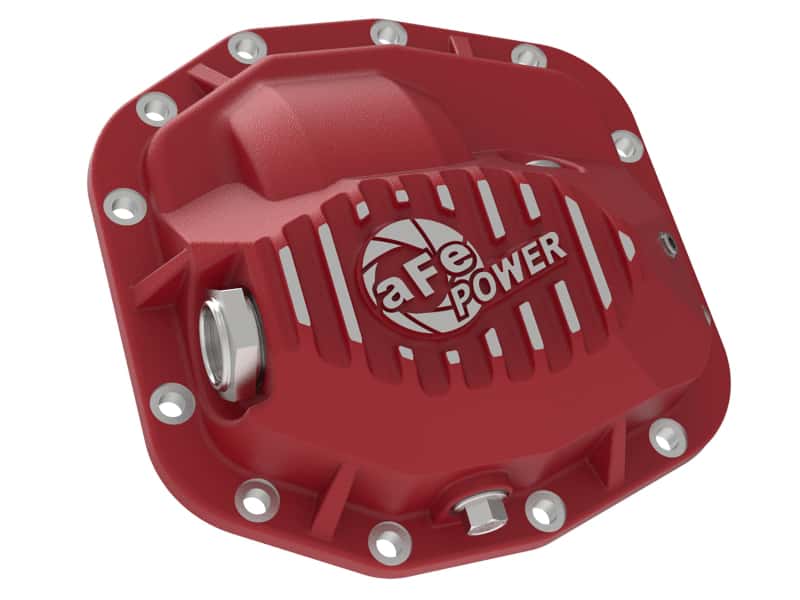 aFe — aFe Pro Series Front Differential Cover Red 2018+ Jeep Wrangler (JL) V6 3.6L (Dana M186)
Differential Cover - view 2