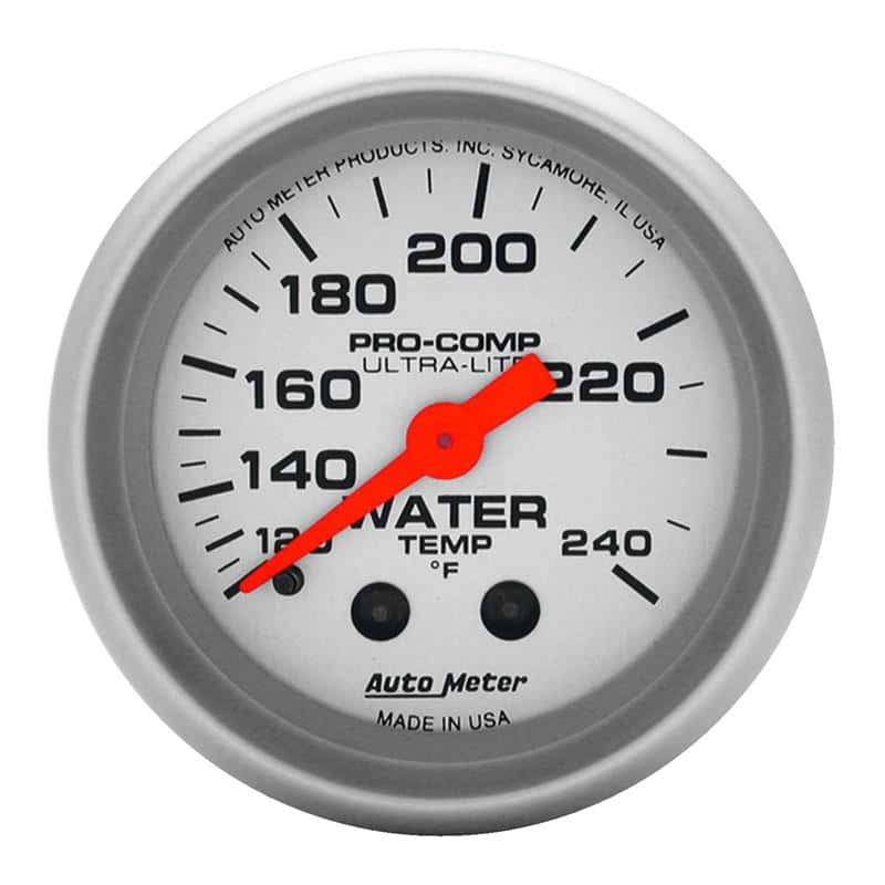 AutoMeter — Autometer Ultra-Lite 52mm 120-240 Deg F Mechanical Water Temp Gauge 12in Tubing
2" WATER TEMP, 120-2 - view 2