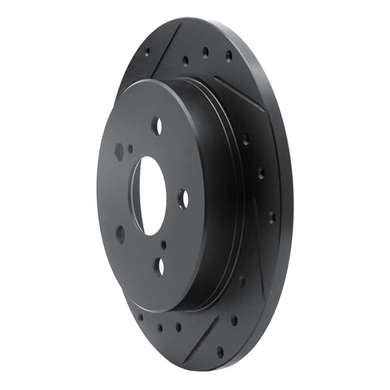 R1 Concepts — R1 2015-2025 Lexus NX200T Rear Left Drilled & Slotted Black Brake Rotor
R1 Brake Rotor Drill - view 2