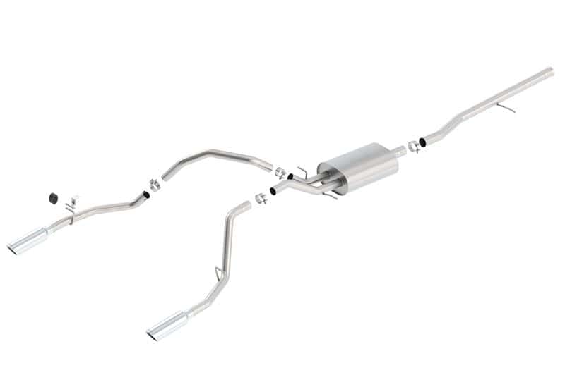 Borla — Borla 14 Silv/Sierra 1500 C/B Touring Exhaust /2.75in in Muffler 2.25inout 4inTIp SS Rear Exit
Cat-Back System
ExhstSysKt - view 2