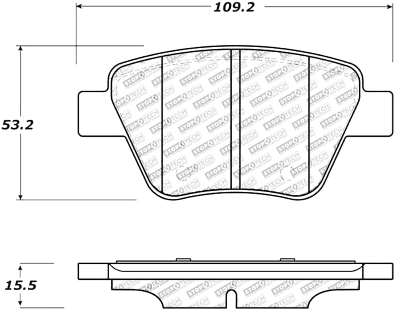 Stoptech — StopTech Performance Volkswagen Rear Brake Pads
Sprt Brk Pad W/Hdwr - view 8