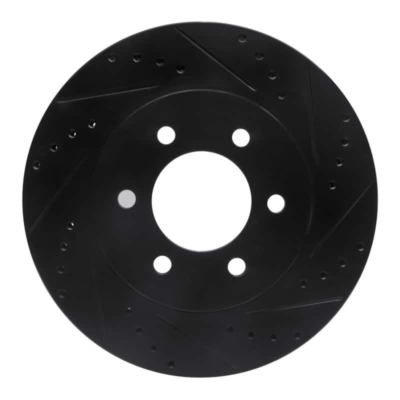 R1 Concepts — R1 02-06 Ford Expedition Front Right Drilled & Slotted Black Brake Rotor
R1 Brake Rotor Drill - view 1