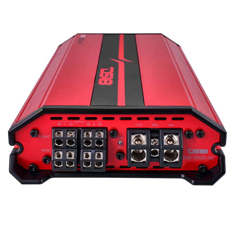 DS18 — DS18 4-Channel SXE Amplifier Class D 2x 500/4ohm Bridge 4 x 320/2ohm 4 x 200/4ohm Watts RMS- Red - view 5
