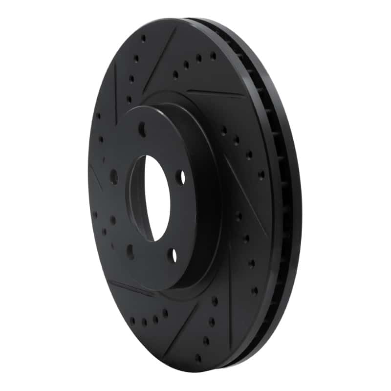 R1 Concepts — R1 01-02 Mazda Millenia Front Left Drilled & Slotted Black Brake Rotor
R1 Brake Rotor Drill - view 2