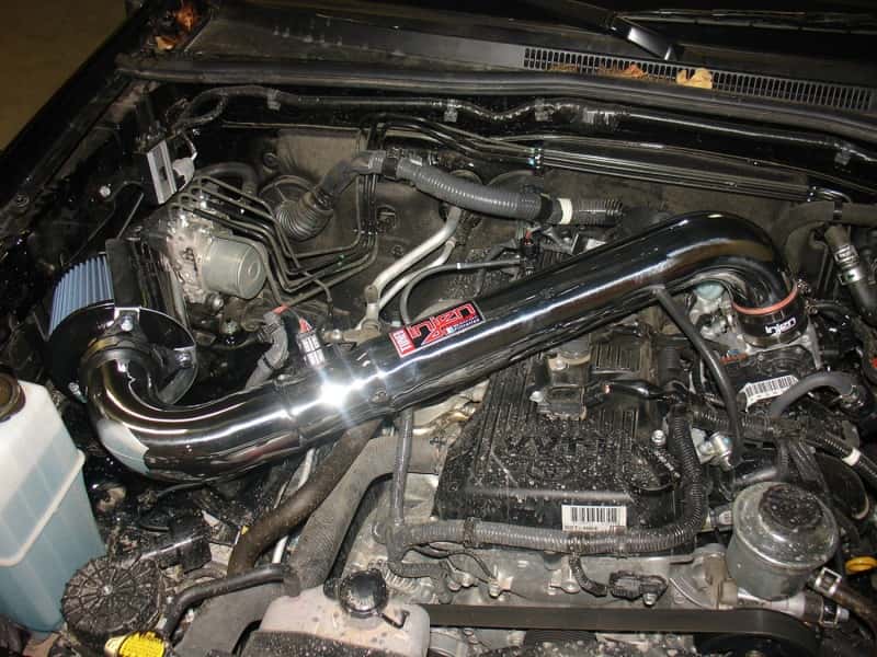 Injen — Injen 05-20  Toyota Tacoma 2.7L  Wrinkle Blk Power-Flow Air Intake w/MR Tech/Heat Shield/Nano Filter
Short Ram Intake
Air Intake Kit - view 4