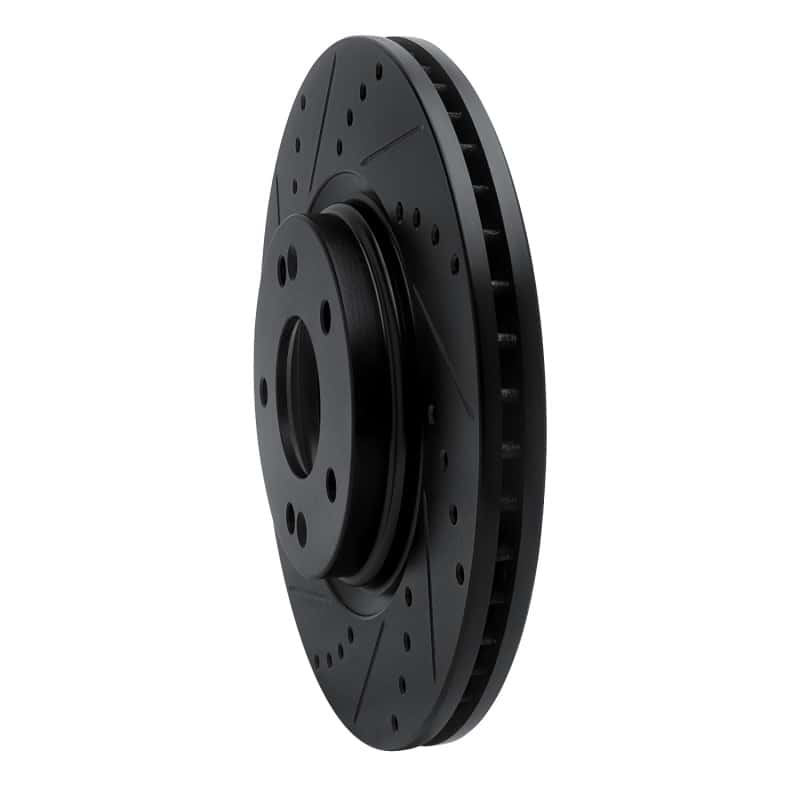 R1 Concepts — R1 15-25 Hyundai Kona EV Front Left Drilled & Slotted Black Brake Rotor
R1 Brake Rotor Drill - view 2