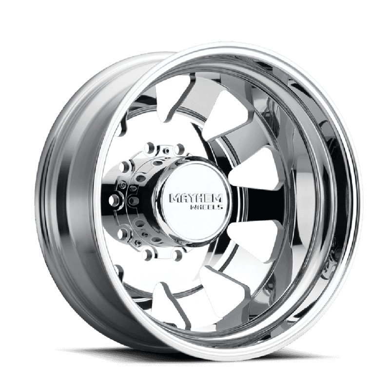 Mayhem — Mayhem 8181 Challenger Dually 22x8.25 / 10x225 BP / 169mm Offset / 170.1mm Hub Polished Wheel
MAYHEM 8181 - view 2