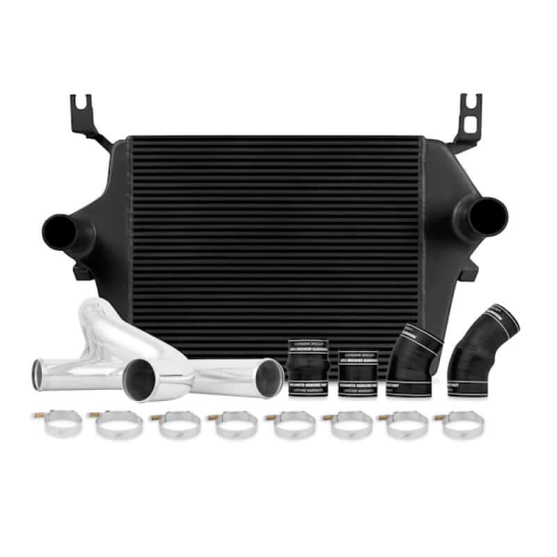 Mishimoto — Mishimoto 03-07 Ford 6.0L Powerstroke Intercooler Kit w/ Pipes (Black) - view 2