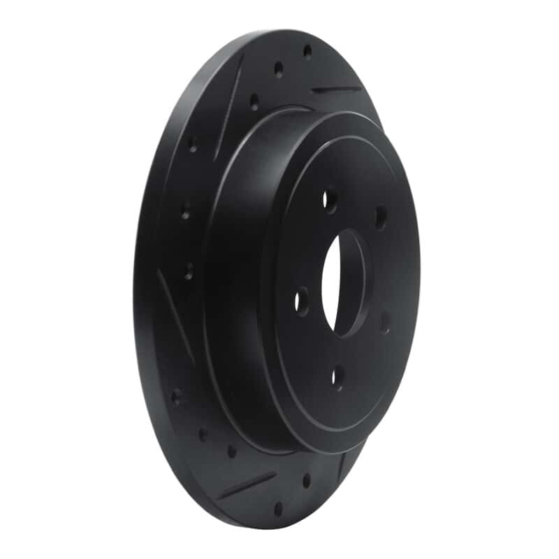 R1 Concepts — R1 88-95 Chrysler New Yorker Rear Left Drilled & Slotted Black Brake Rotor
R1 Brake Rotor Drill - view 2