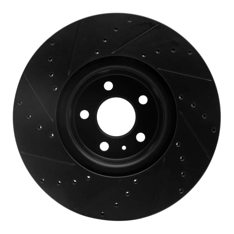 R1 Concepts — R1 2018-2025 Audi S5 Front Right Drilled & Slotted Black Brake Rotor
R1 Brake Rotor Drill - view 5