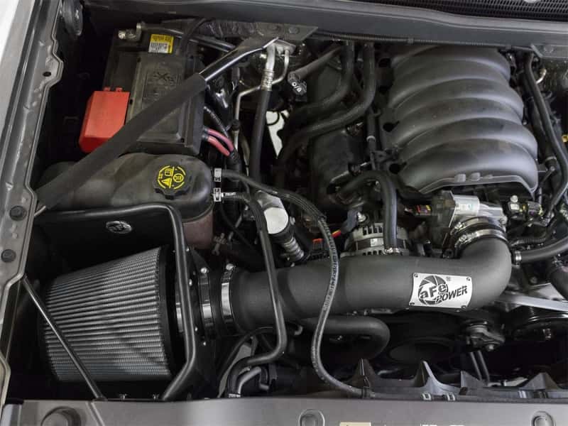 aFe — aFe MagnumFORCE Intake Stage-2 Dry S 14-17 GM Silverado/Sierra 1500 5.3L/6.2L w/Electric Fan
Magnum FORCE Intake - view 6