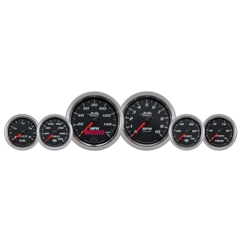 AutoMeter — Autometer Pro-Cycle Gauge Kit 6 Pc. Kit 3 3/8in & 2 1/16in Bagger Black
GA 6PC KIT BAG PC CB - view 1