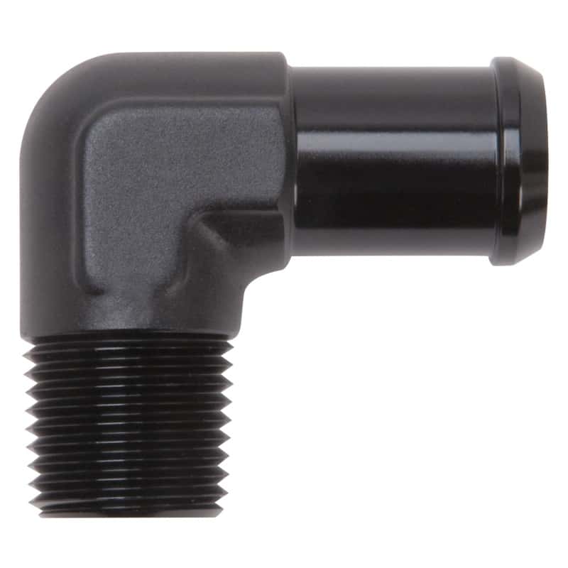 Edelbrock — Edelbrock Hose End 90-Deg 1/2In NPT to 3/4In Barb Black Anodize
KIT PARTS - view 1