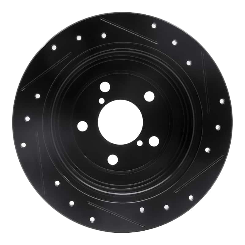 R1 Concepts — R1 90-08 Saab 9-2X Rear Left Drilled & Slotted Black Brake Rotor
R1 Brake Rotor Drill - view 5