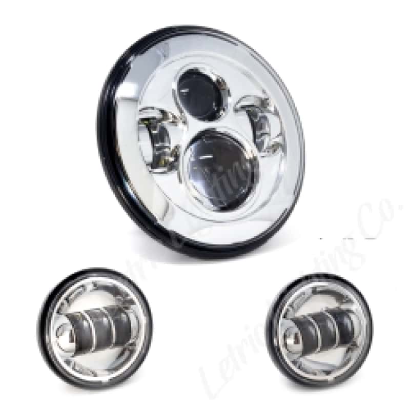Letric Lighting — Letric Lighting 7in Led Hdlght W/Pass Lmps Chr - view 2