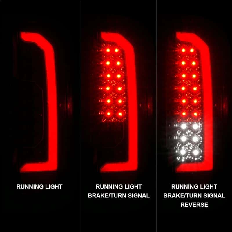 ANZO — ANZO 15-21 GMC Canyon Full LED Taillights w/ Red Lightbar Black Housing/Clear Lens
Tail Light Set - view 3