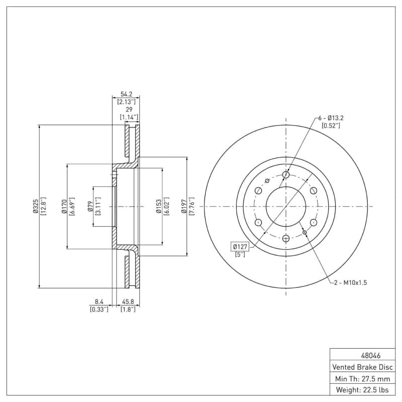 DFC — DFC 02-09 Buick Rainier Front GeoSPEC Coated Rotor
DFC Brake Rotor - view 2