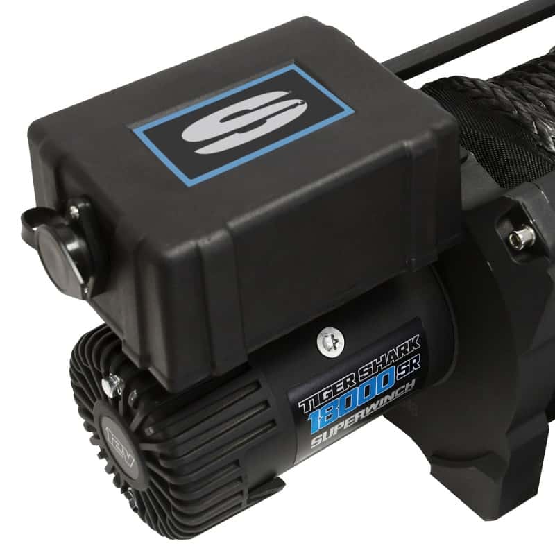 Superwinch — Superwinch 18000 LBS 12V DC 33/64in x 79 ft Synthetic Rope Tiger Shark 18000SR Winch
Winch - view 5