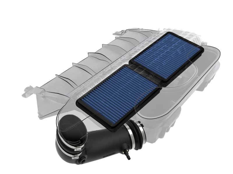 aFe — aFe 21-23 Ram 1500 TRX HEMI V8 6.2L (sc) Super Stock Induction System w/ Pro 5R Filters
Super Stock Intake - view 3