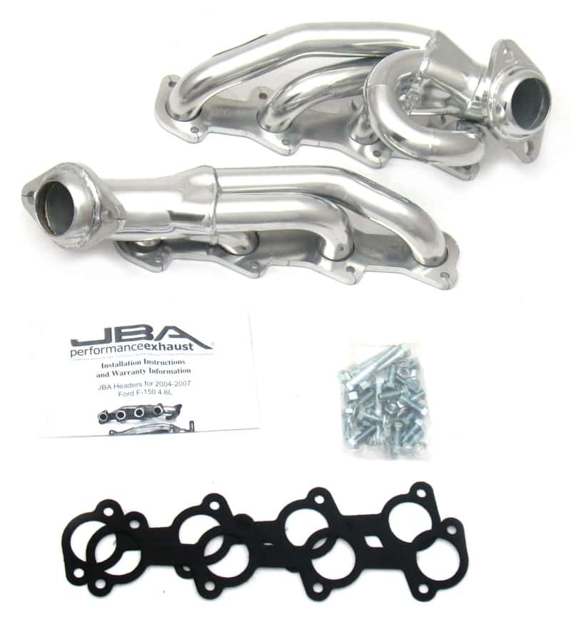 JBA — JBA 04-08 Ford F-150 4.6L 2V 1-1/2in Primary Silver Ctd Cat4Ward Header
Exhaust Header - view 1