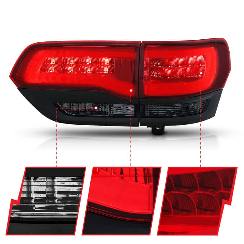 ANZO — ANZO 2014-2016 Jeep Grand Cherokee LED Taillights Red/Smoke
TailLightSet - view 10