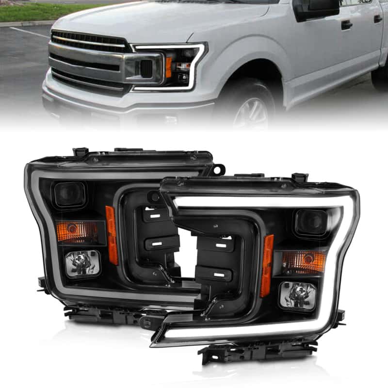 ANZO — ANZO 2018-2019 Ford F-150 Projector Plank Style H.L. Black Amber (Without Switchback)
Head Light Set - view 8