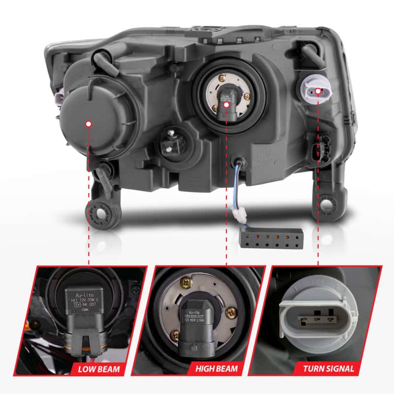 ANZO — ANZO 2014-2015 Jeep Grand Cherokee Projector Headlights w/ Plank Style Design Black
Head Light Set
HdLtSet - view 6