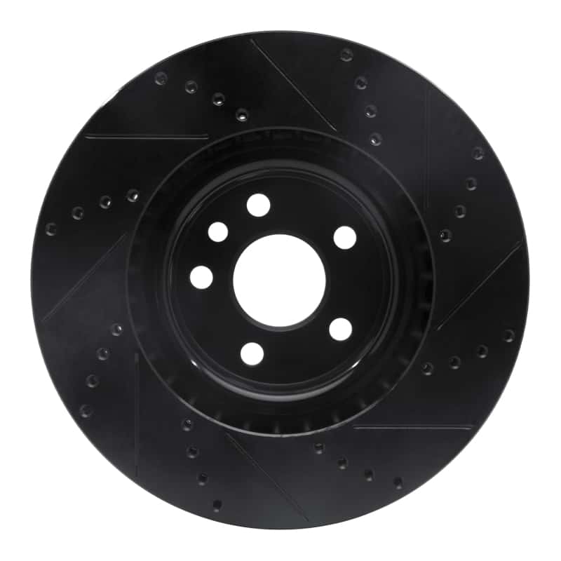 R1 Concepts — R1 15-19 Jaguar E-Pace Front Left Drilled & Slotted Black Brake Rotor
R1 Brake Rotor Drill - view 5