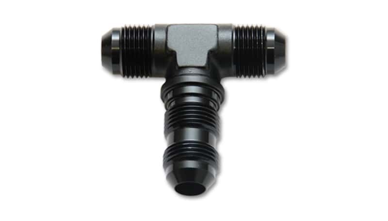 Vibrant — Vibrant -3AN Bulkhead Adapter Tee Fitting - Anodized Black Only
3ANBulkheadTAdptrFtg
-3ANBulkheadTeeAdptr
AN Fitting - view 1