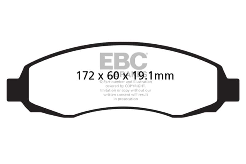 EBC — EBC 03-04 Dodge Dakota 2WD 3.7 Ultimax2 Front Brake Pads
Disc Brake Pad - view 1