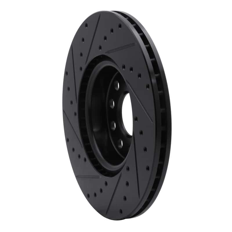 DFC — DFC 05-25 Audi TT Front Right Drilled & Slotted Black Brake Rotor - view 4