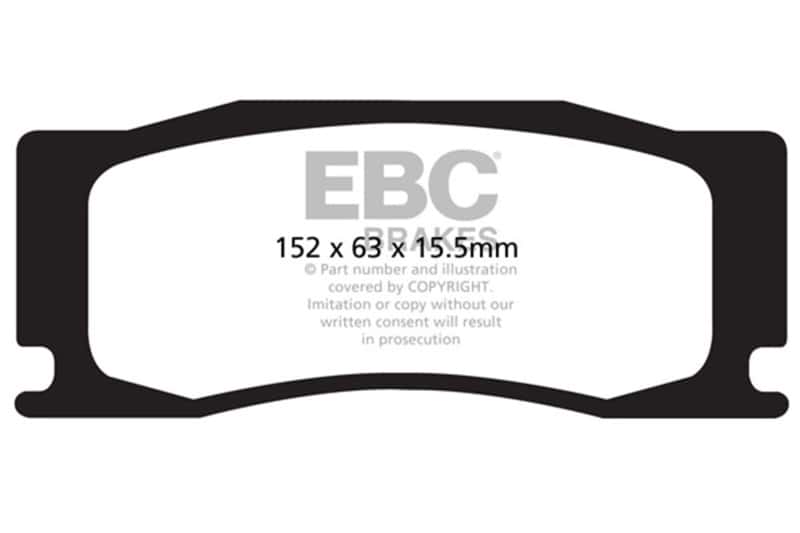 EBC — EBC 08-09 Jaguar XKR 4.2L Supercharged Bluestuff Front Brake Pads
Disc Brake Pad - view 4