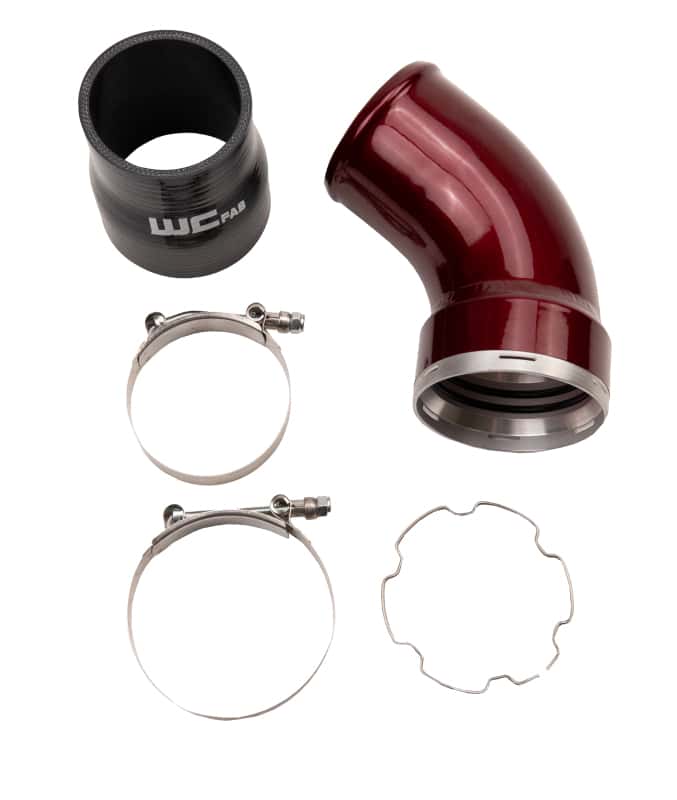 Wehrli — Wehrli 06-10 Duramax LBZ/LMM Intercooler Outlet Elbow Kit - Bengal Red
IC Out Elbo 06-10 BR - view 2