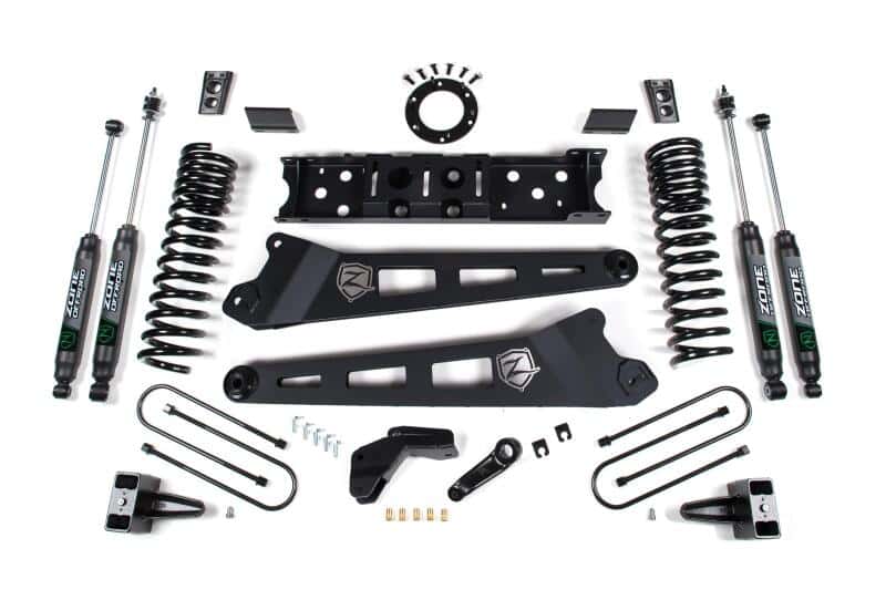 Zone Offroad — Zone Offroad 2019 Ram 3500 4.5in Radius Arm 3in Rear Block w/o Overload - Fox Shocks - 8-Bolt T-Case - view 1